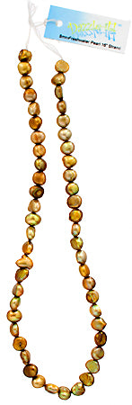 Freshwater Pearl Fancy Shape 8mm Golden 16in ( Approx 38g)