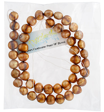 Freshwater Pearl Fancy Shape 8.5mm Golden 16in ( Approx 44g)