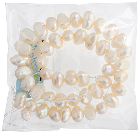 Freshwater Pearl Fancy Shape 9mm White 16in (aprx 44g)