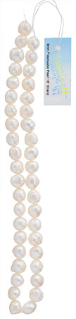Freshwater Pearl Fancy Shape 9mm White 16in (aprx 55g)