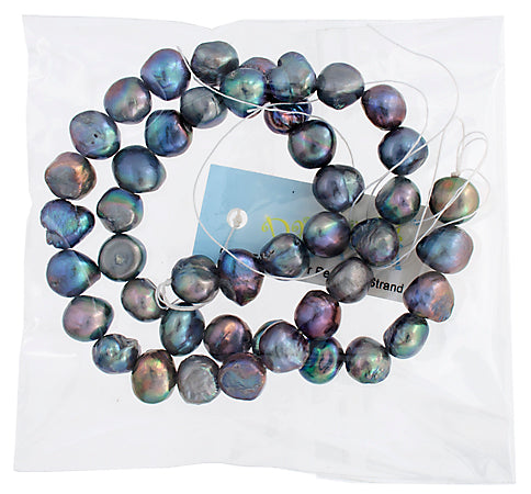 Freshwater Pearl Fancy Shape 9mm Grey 16in (aprx 45g)