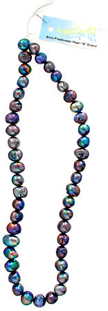 Freshwater Pearl Fancy Shape 9mm Grey 16in (aprx 50g)