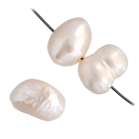 Freshwater Pearl Fancy Shape 9mm White 16in (aprx 44g)