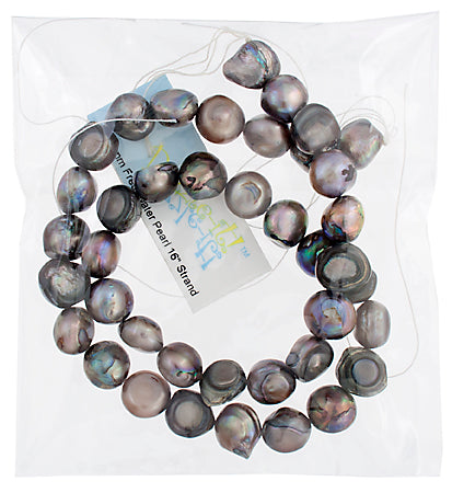Freshwater Pearl Fancy Shape 10.5mm Grey 16in ( Approx 46g)