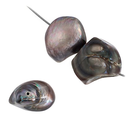Freshwater Pearl Fancy Shape 12mm Grey 16in ( Approx 52g)