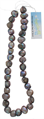 Freshwater Pearl Fancy Shape 12mm Grey 16in ( Approx 82g)