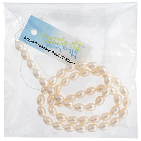 Freshwater Pearl Rice Shape 5.5mm White 16in Strand