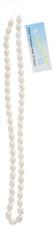 Freshwater Pearl Rice Shape 5.5mm White 16in Strand