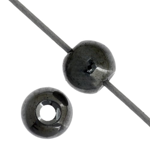 Hematite Round 2x8in Strand