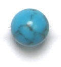 Turquoise 6mm Round Stabilized 2x8in Strand Blue