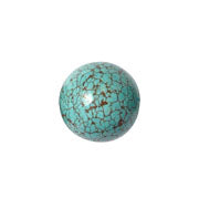Turquoise Round Stabilized 8in Strand Green