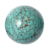 Turquoise Round Stabilized 8in Strand Green