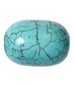 Turquoise Barrel Stabilized 8in Strand Green