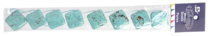 Turquoise 20x6mm Square Shape Stabilized 8in Strand Green