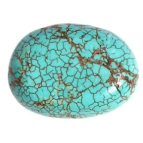 Turquoise 30x23x20mm Nugget Stabilized 8in Strand Green