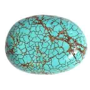 Turquoise 30x23x20mm Nugget Stabilized 8in Strand Green