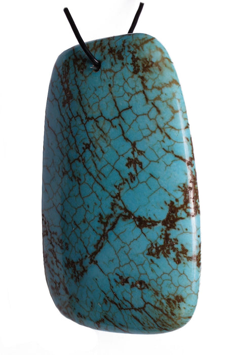 Turquoise Rectangle 59x39x10mm Stabilized Green