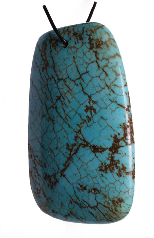 Turquoise Rectangle 59x39x10mm Stabilized Green