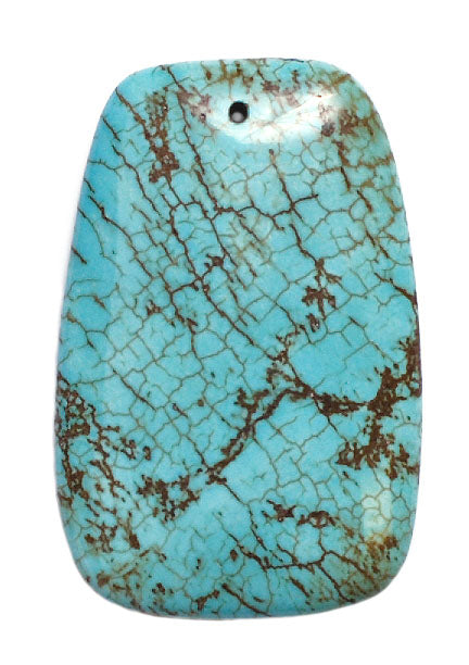 Turquoise Rectangle 59x39x10mm Stabilized Green