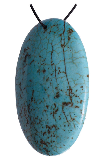 Turquoise Stabilized Oval 59x39x10mm Green
