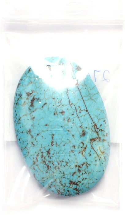 Turquoise Stabilized Oval 59x39x10mm Green