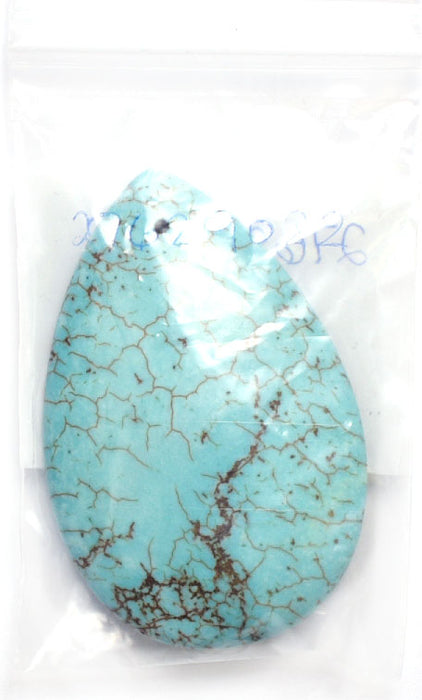 Turquoise Pear Shape 57x37x10mm Stabilized Green