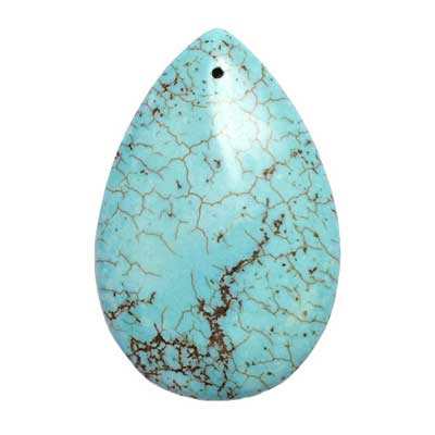 Turquoise Pear Shape 57x37x10mm Stabilized Green