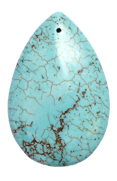 Turquoise Pear Shape 57x37x10mm Stabilized Green