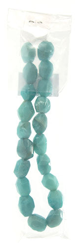 Semi-Precious 15x20mm Facetted Beads Coated Jade/Light Amazonite