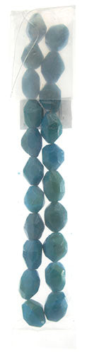 Semi-Precious 15x20mm Facetted Beads Coated New Jade Coated Green