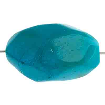 Semi-Precious 15x20mm Facetted Beads New Jade Coated Aqua