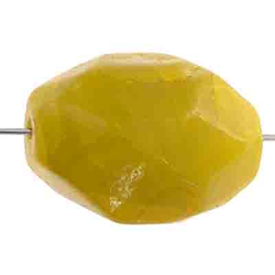 Semi-Precious 15x20mm Facetted Beads New Jade Coated Butter Jade