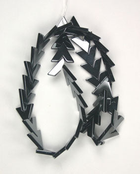 Hematite Chevron 15mm 16in Strand