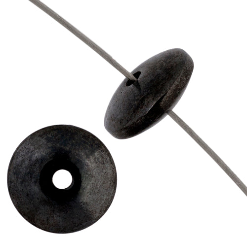 Hematite 8mm Disc Bead 2x8Inch Strand