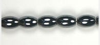 Hematite Oval Shape Flat Edge 6x9mm 16in Strand