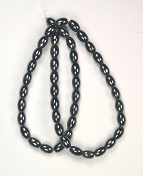 Hematite Oval Shape Flat Edge 6x9mm 16in Strand
