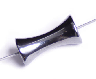 Hematite Bead Flared Ends 8x16mm 16in Strand