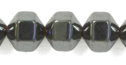 Hematite 7mm Round Double Cone 16in Strand