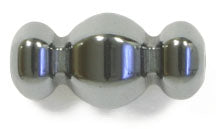 Hematite 10x12mm 3-Barrels 16F-Edge Fancy Bead 16in Strand