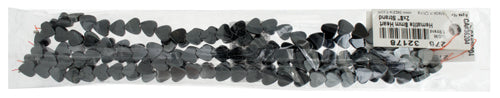Hematite 8mm Heart Shape 2x8in Strand