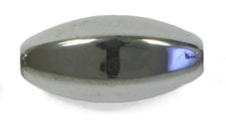 Hematite 10x20mm Fancy Oval Bead 6f-Edge 16in Strand