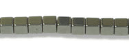 Hematite 5x6mm Pentagon Tube 16in Strand