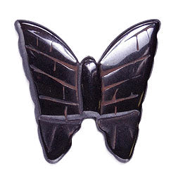 Hematite 16x16mm Butterfly Pendant