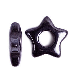 Hematite 12mm Star Pendant With 4mm Middle Hole