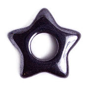 Hematite 12mm Star Pendant With 4mm Middle Hole