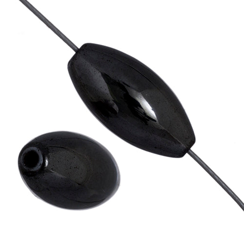 Magnetic Hematite Oval Shape 4x6mm 2x8in Strand