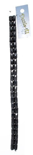 Magnetic Hexagon D/Cut 6x8mm 2x8in Strand Hematite 1300ga
