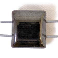 Magnetic Square Bead Fancy 10x10mm 2 Holes Hematite
