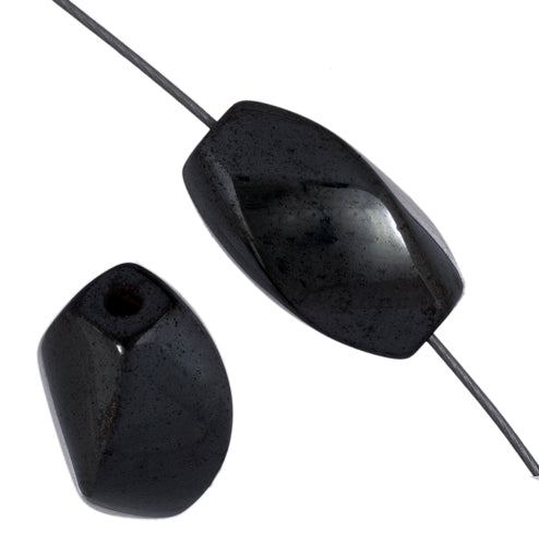 Magnetic Rectangular Twisted 2x8in Strand Hematite