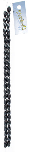 Magnetic Rectangular Twisted 2x8in Strand Hematite